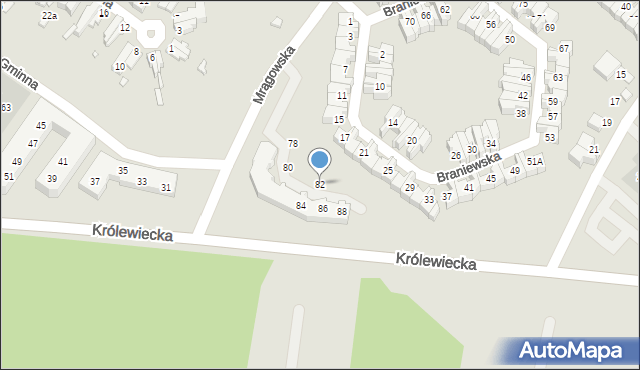 Wrocław, Mrągowska, 82, mapa Wrocławia