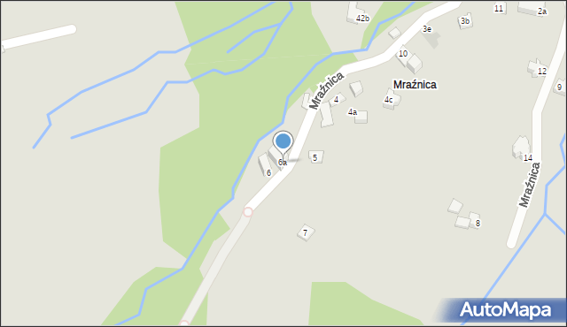 Zakopane, Mraźnica, 6a, mapa Zakopanego