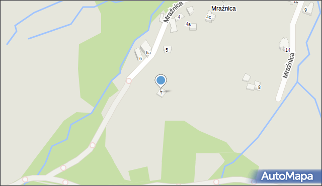 Zakopane, Mraźnica, 7, mapa Zakopanego