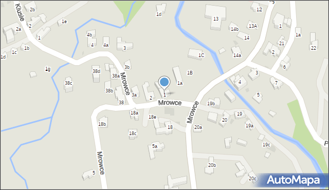Zakopane, Mrowce, 1, mapa Zakopanego