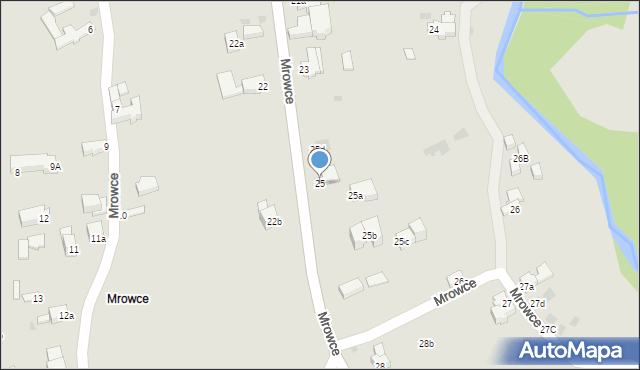 Zakopane, Mrowce, 25, mapa Zakopanego