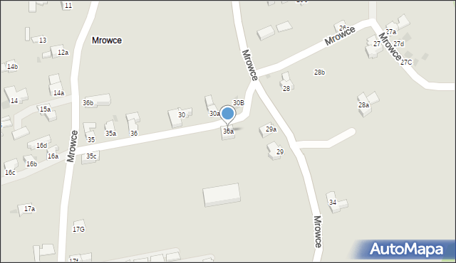 Zakopane, Mrowce, 36a, mapa Zakopanego