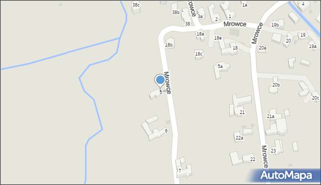 Zakopane, Mrowce, 5, mapa Zakopanego