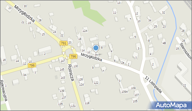 Zawiercie, Mrzygłodzka, 10, mapa Zawiercie