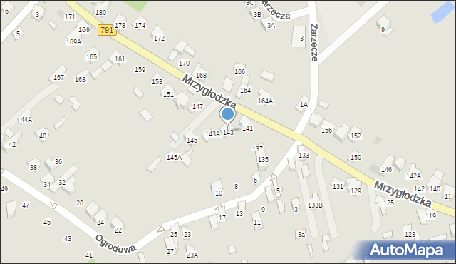 Zawiercie, Mrzygłodzka, 143, mapa Zawiercie