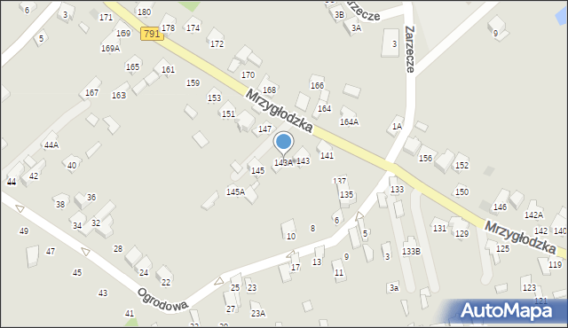 Zawiercie, Mrzygłodzka, 143A, mapa Zawiercie