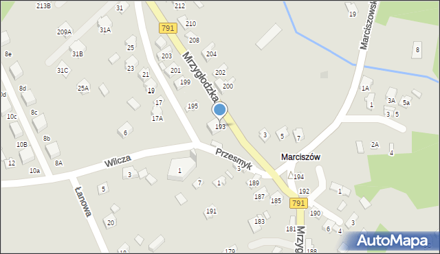 Zawiercie, Mrzygłodzka, 193, mapa Zawiercie