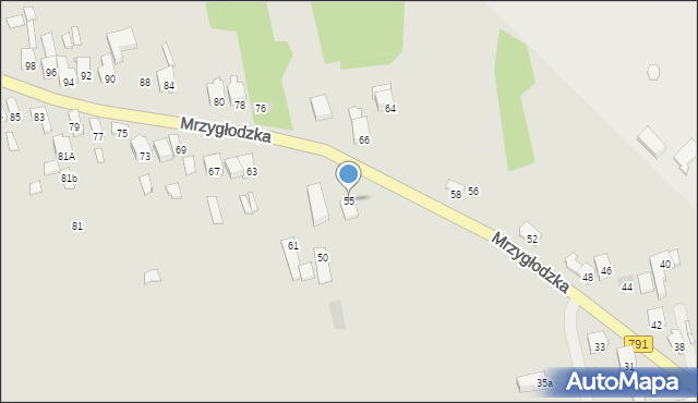 Zawiercie, Mrzygłodzka, 55, mapa Zawiercie