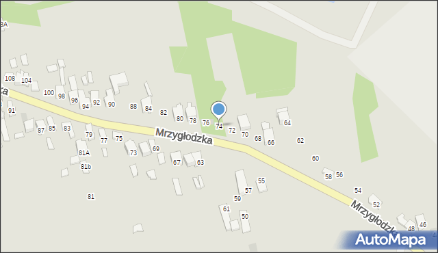 Zawiercie, Mrzygłodzka, 74, mapa Zawiercie