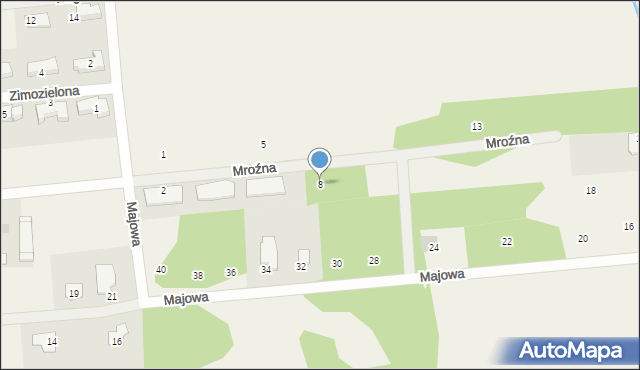 Żelechów, Mroźna, 8, mapa Żelechów