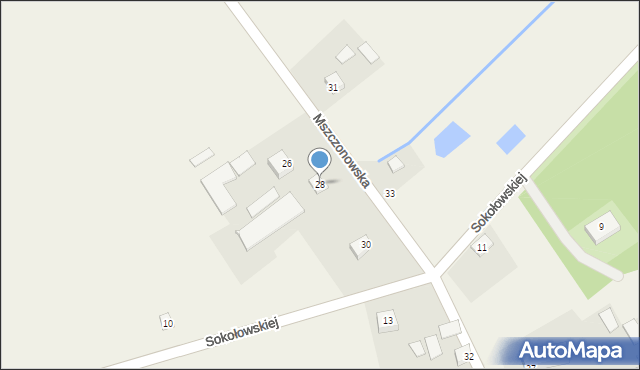 Badowo-Dańki, Mszczonowska, 28, mapa Badowo-Dańki
