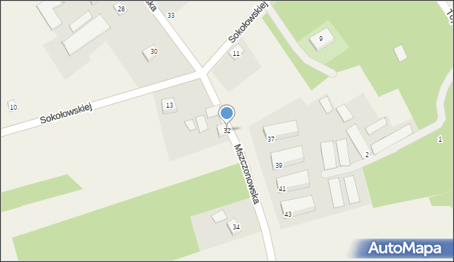 Badowo-Dańki, Mszczonowska, 32, mapa Badowo-Dańki