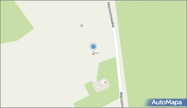 Badowo-Dańki, Mszczonowska, 40, mapa Badowo-Dańki