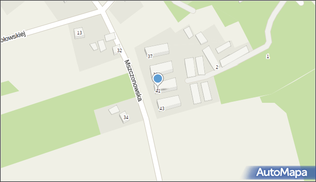 Badowo-Dańki, Mszczonowska, 41, mapa Badowo-Dańki