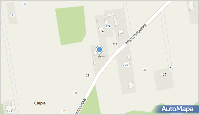 Ciepłe, Mszczonowska, 26, mapa Ciepłe