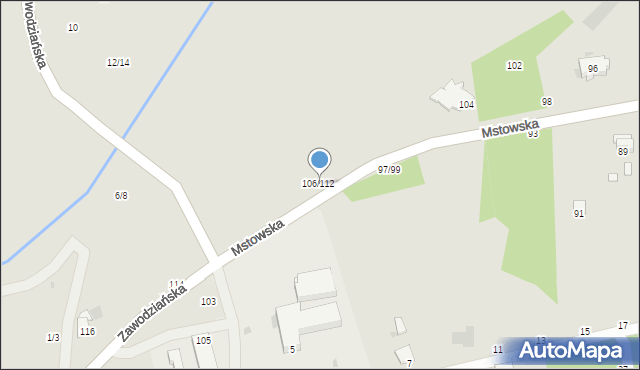 Częstochowa, Mstowska, 106/112, mapa Częstochowy