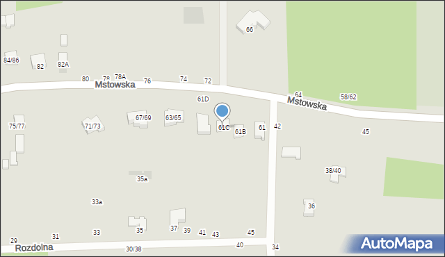 Częstochowa, Mstowska, 61C, mapa Częstochowy