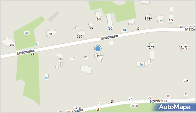 Częstochowa, Mstowska, 83, mapa Częstochowy