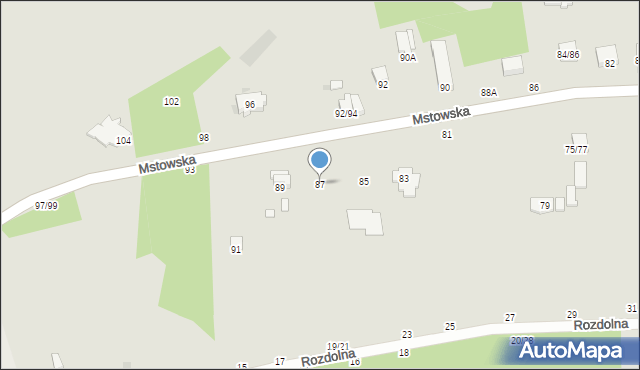Częstochowa, Mstowska, 87, mapa Częstochowy