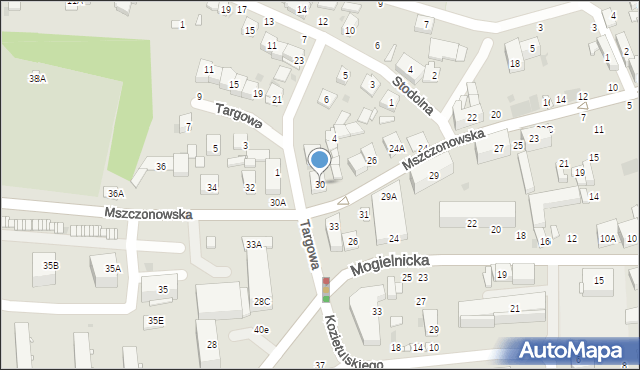 Grójec, Mszczonowska, 30, mapa Grójec
