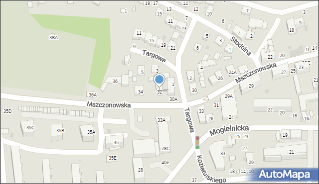 Grójec, Mszczonowska, 32, mapa Grójec