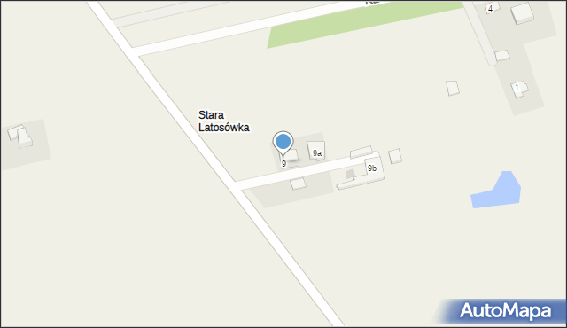 Latosówka, Mstowska, 9, mapa Latosówka