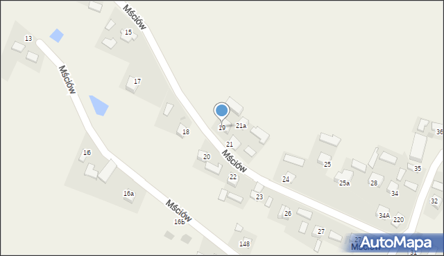 Mściów, Mściów, 19, mapa Mściów