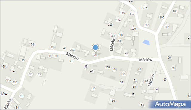 Mściów, Mściów, 46, mapa Mściów