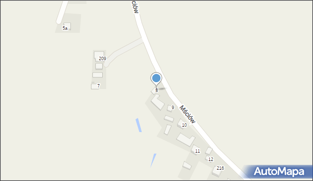 Mściów, Mściów, 8, mapa Mściów