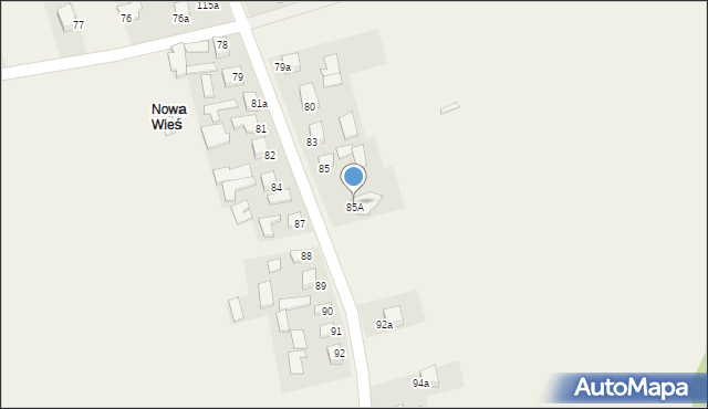 Mściów, Mściów, 85A, mapa Mściów