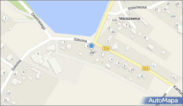 Mściszewice, Mściszewice, 20B, mapa Mściszewice