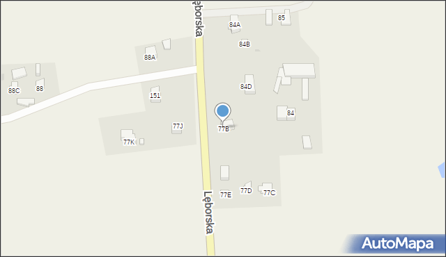 Mściszewice, Mściszewice, 77B, mapa Mściszewice