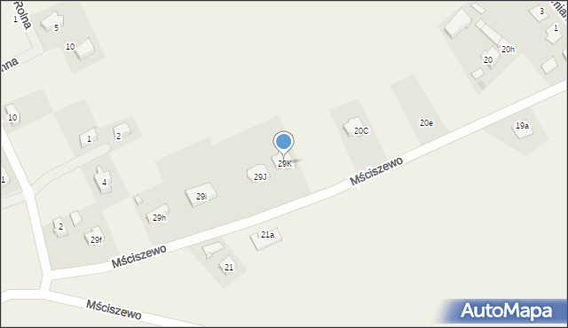 Mściszewo, Mściszewo, 29K, mapa Mściszewo