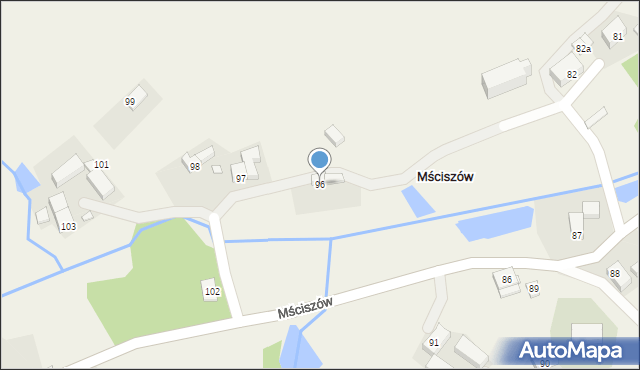 Mściszów, Mściszów, 96, mapa Mściszów