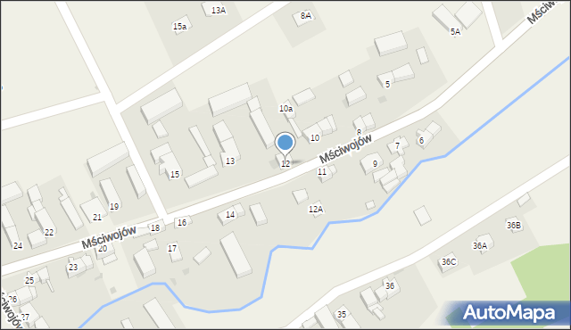 Mściwojów, Mściwojów, 12, mapa Mściwojów
