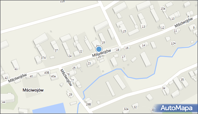 Mściwojów, Mściwojów, 20, mapa Mściwojów