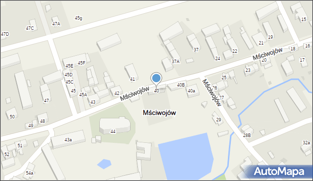 Mściwojów, Mściwojów, 40, mapa Mściwojów