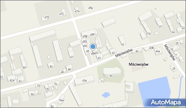 Mściwojów, Mściwojów, 45A, mapa Mściwojów