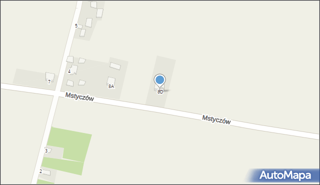 Mstyczów, Mstyczów, 8D, mapa Mstyczów