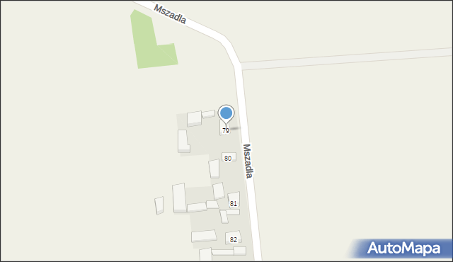 Mszadla, Mszadla, 79, mapa Mszadla