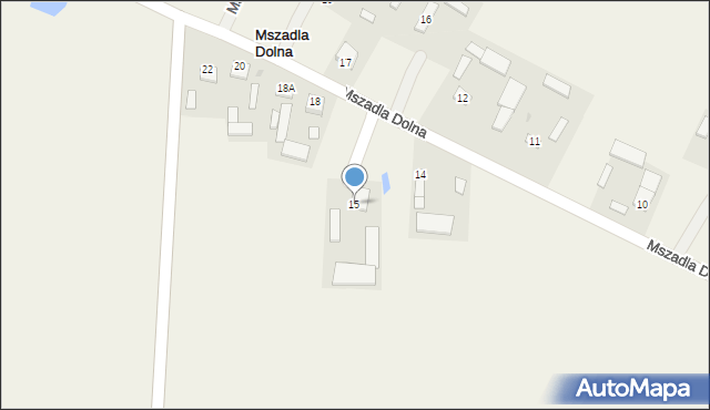 Mszadla Dolna, Mszadla Dolna, 15, mapa Mszadla Dolna