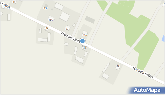 Mszadla Dolna, Mszadla Dolna, 32A, mapa Mszadla Dolna