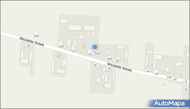 Mszadla Nowa, Mszadla Nowa, 20A, mapa Mszadla Nowa