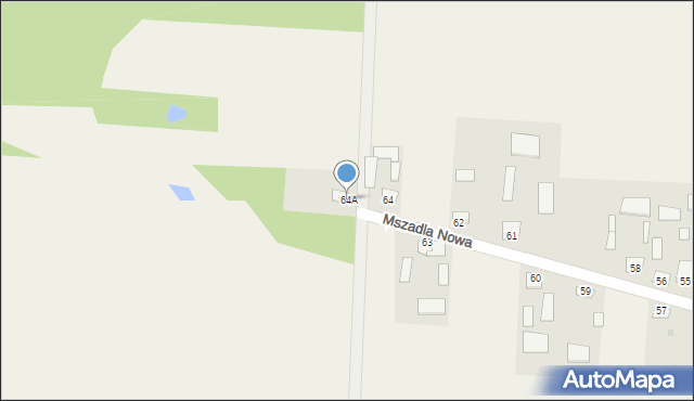 Mszadla Nowa, Mszadla Nowa, 64A, mapa Mszadla Nowa