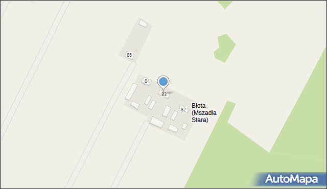 Mszadla Stara, Mszadla Stara, 83, mapa Mszadla Stara