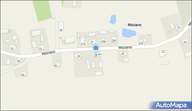 Mszano, Mszano, 25, mapa Mszano