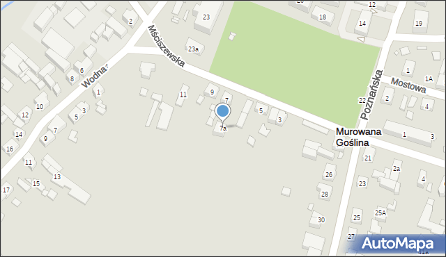 Murowana Goślina, Mściszewska, 7a, mapa Murowana Goślina