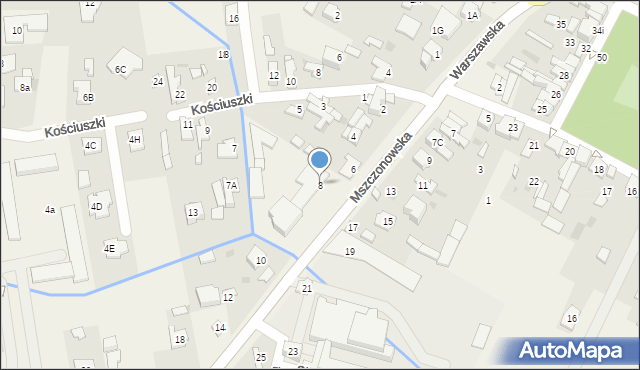 Nadarzyn, Mszczonowska, 8, mapa Nadarzyn