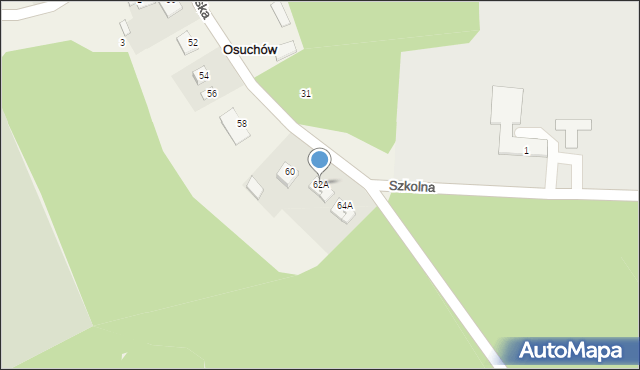 Osuchów, Mszczonowska, 62A, mapa Osuchów