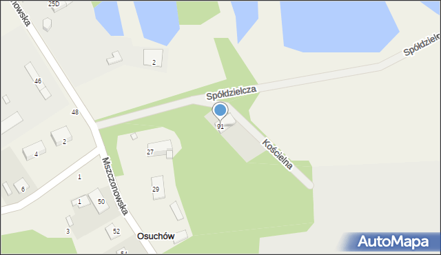 Osuchów, Mszczonowska, 91, mapa Osuchów